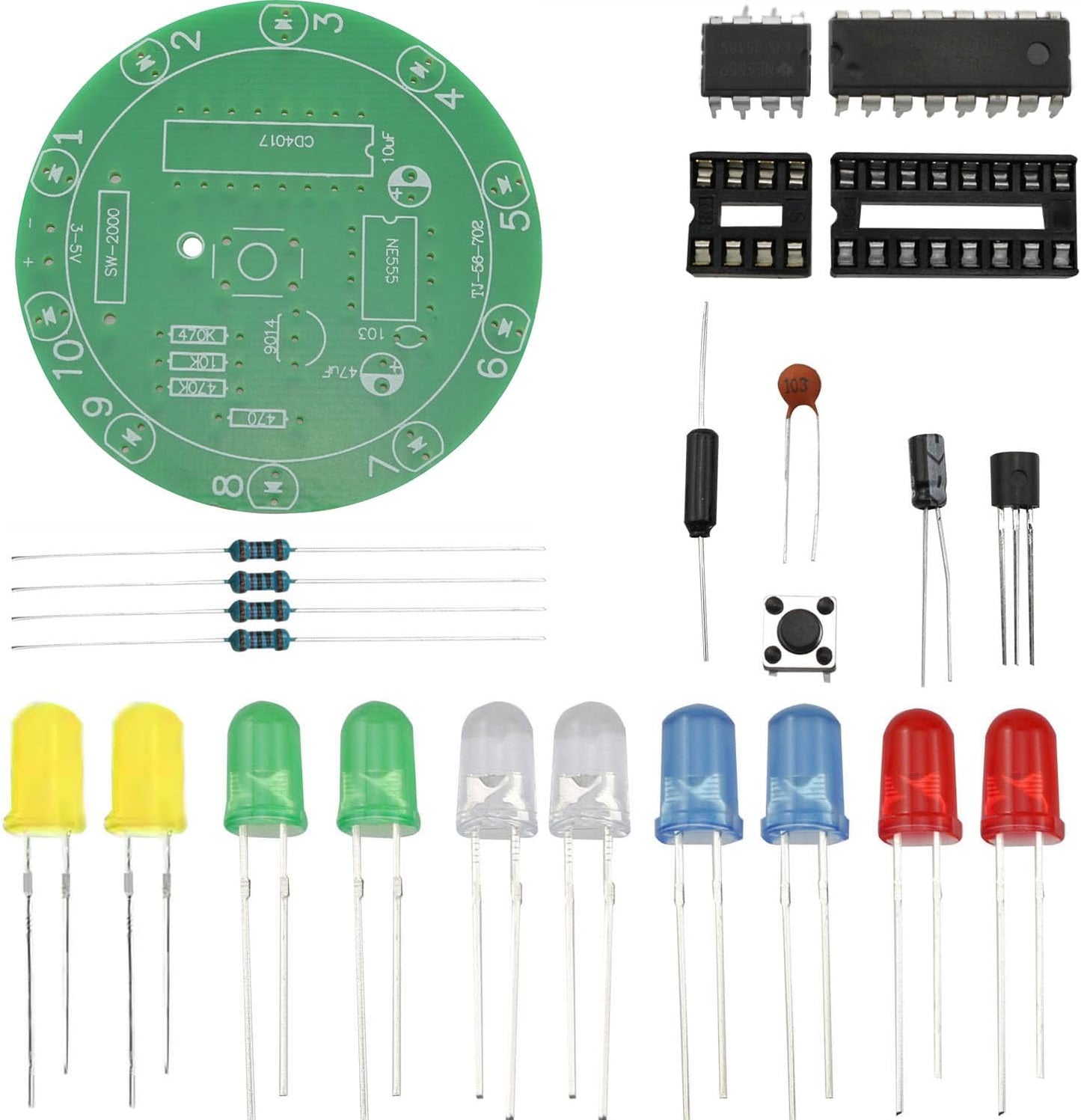 Set 2 kits circuito soldadura electrónica para principiantes