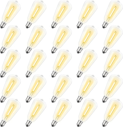 Pack 25 Bombillas LED ST38 E12 Regulables Blancas