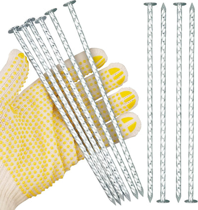 Clavos espirales 8pulg metal galvanizado para jardín