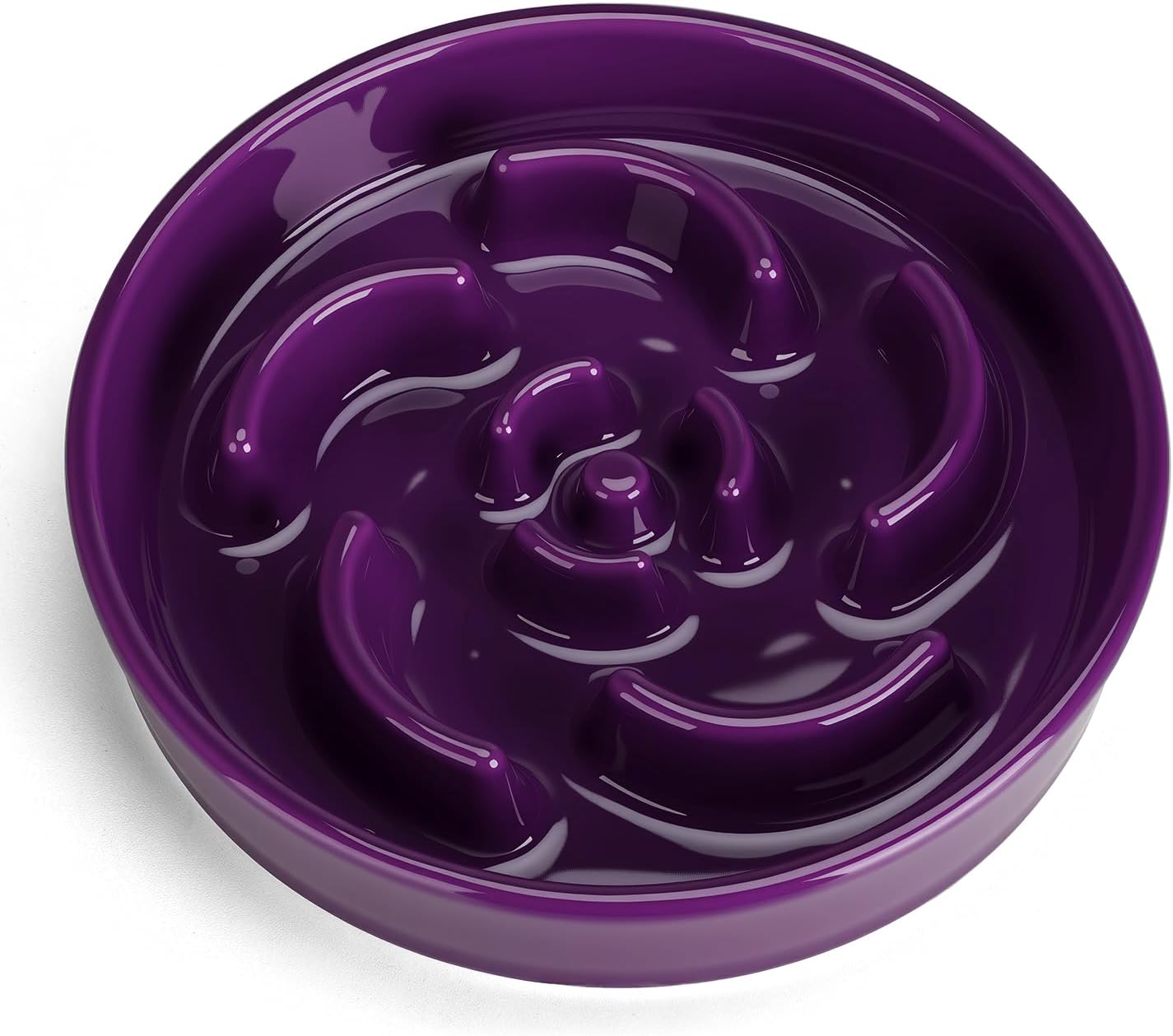 Tazón perros cerámica 8.3pulg antideslizante morado