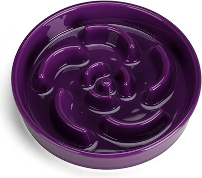 Tazón perros cerámica 8.3pulg antideslizante morado