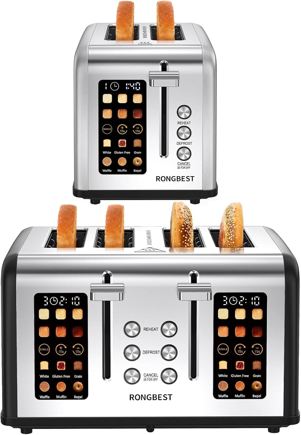 Panini 2 Rebanadas Acero Inox con Pantalla Digital