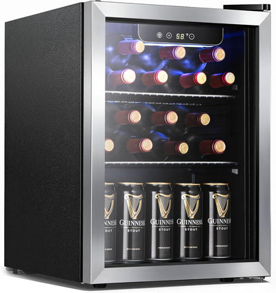 Enfriador bebidas 1.7pies3 68 latas puerta acero inox