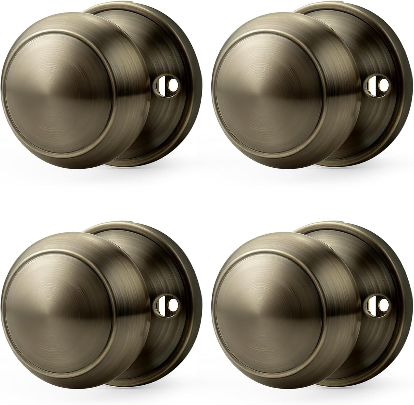 Pomo puerta latón antiguo 4 pzas para puertas francesas