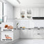 Paneles pared mármol blanco 11.8x11.8pulg impermeables baño cocina