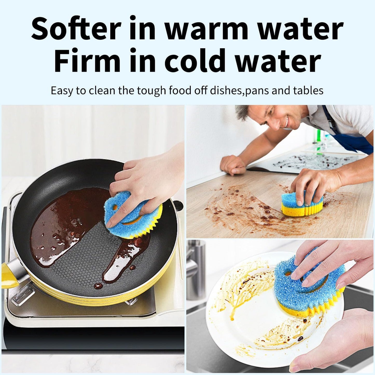 9 Pzas Esponjas Doble Cara Cocina Control Temp Hogar