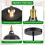 Lámpara colgante 3 luces industrial E26 negro dorado