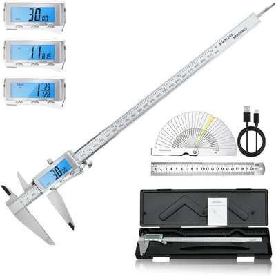 Calibrador digital 12pulg LCD retroiluminada para joyería