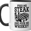 Taza cerámica para carne Funny Steak negro/blanco