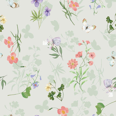 Papel tapiz vintage floral autoadhesivo extraíble