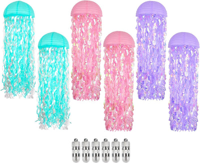 Faroles Medusa Luces LED Colgantes Cúpula Lila/Rosa