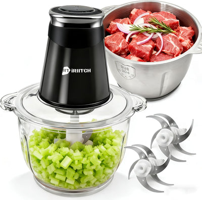 Picadora eléctrica alimentos 500W 2 cuencos 10 y 5 tazas