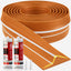 Kit tira sellado umbral puerta garaje 20ft goma impermeable naranja