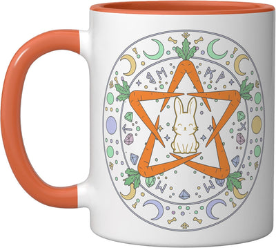 Taza cerámica Pentagram Conejo Pascua Ocasión Mágica Orange/White