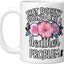 Taza de cerámica personalizada para niña Heather color blanco