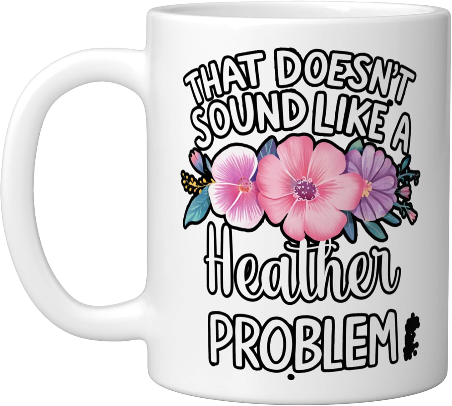 Taza de cerámica personalizada para niña Heather color blanco