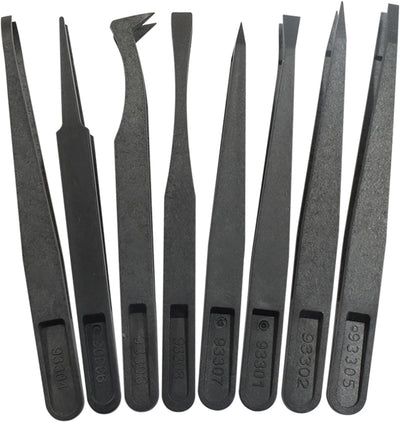 8 Pzas Pinzas Plástico Precisión Tornillo 4.5-4.8pulg Antiestáticas