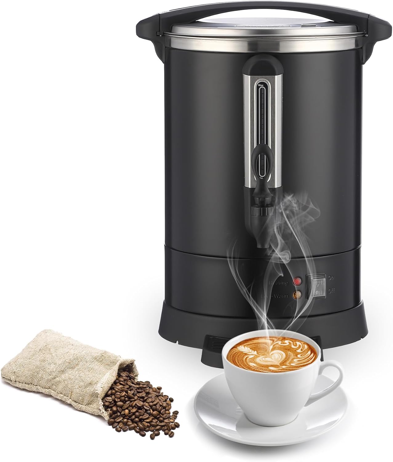 Cafetera comercial 80 tazas acero inox doble capa 12L
