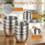 Tazas de acero inoxidable para salsa y mini platillos reutilizables