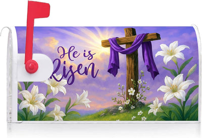 Funda Buzón Pascua Cruz Religiosa Tira Magnética 21x18pulg