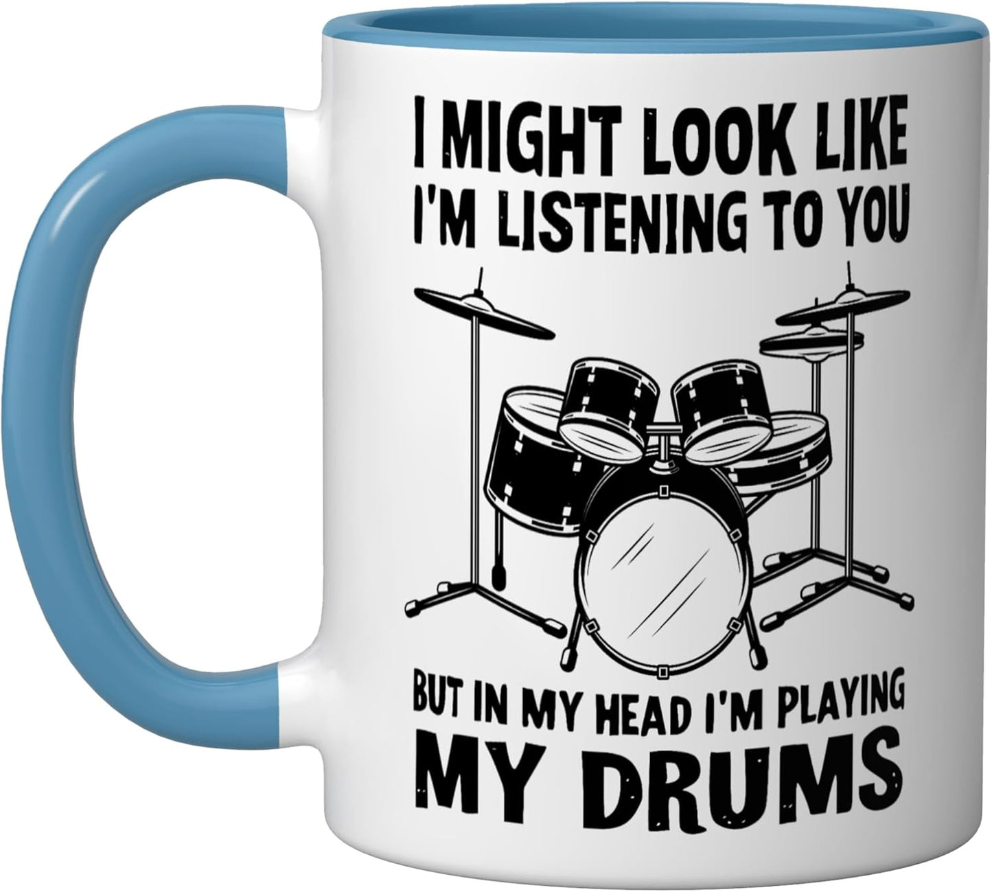 Taza de cerámica para tambores azul/blanco