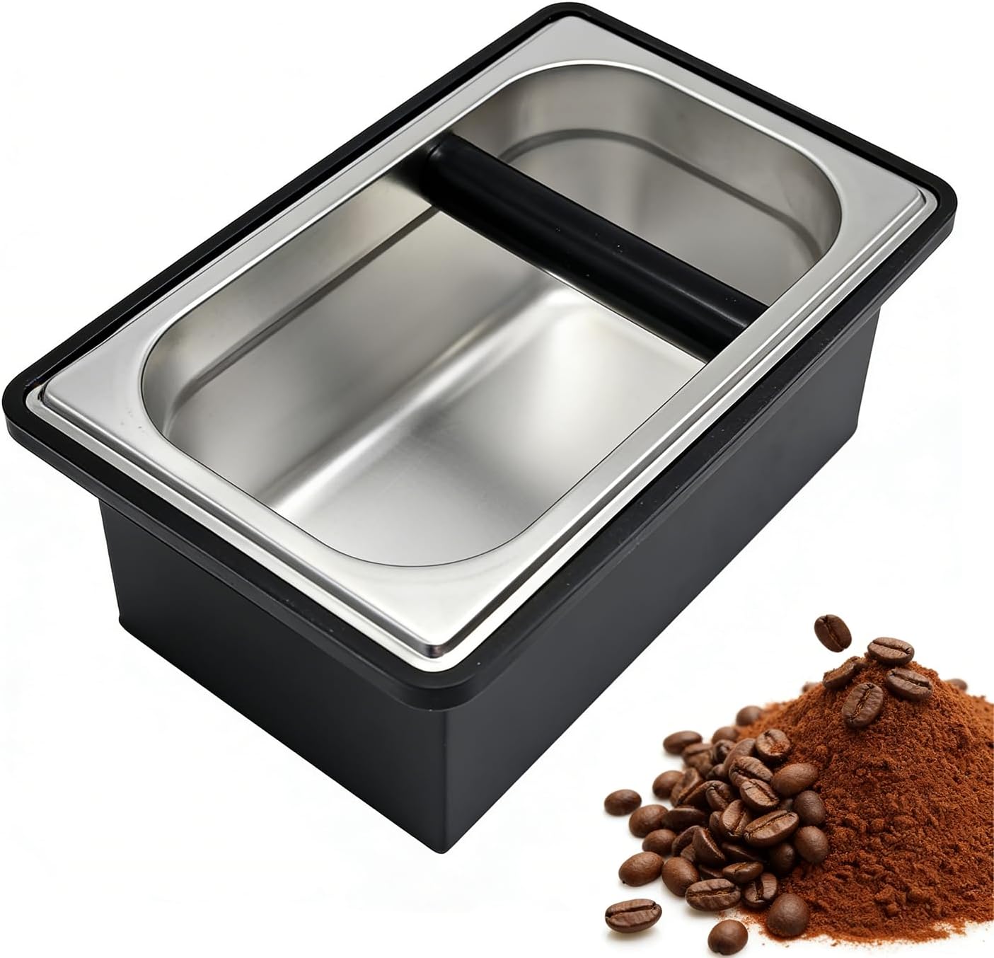 Caja acero inox para Espresso Knock y café italiano