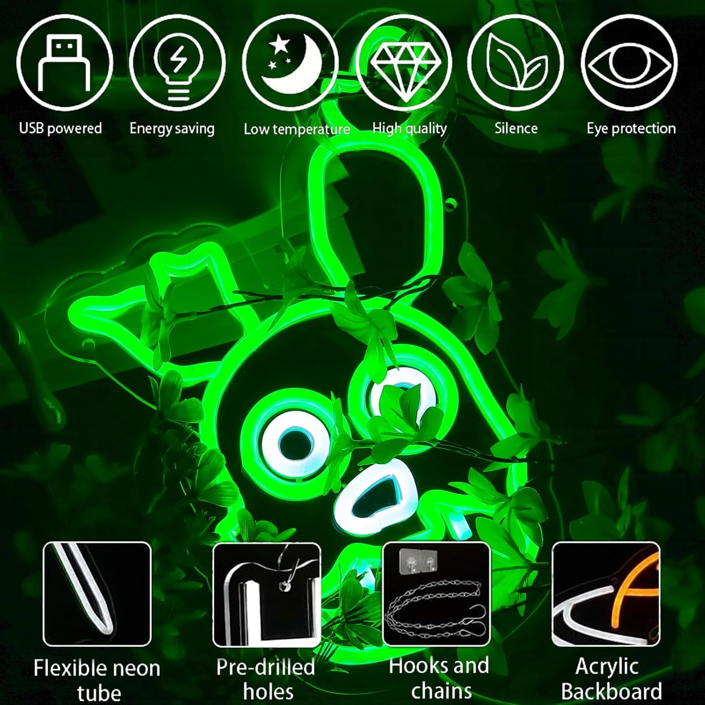 Letreros neón LED para decorar pared juegos cumpleaños niños
