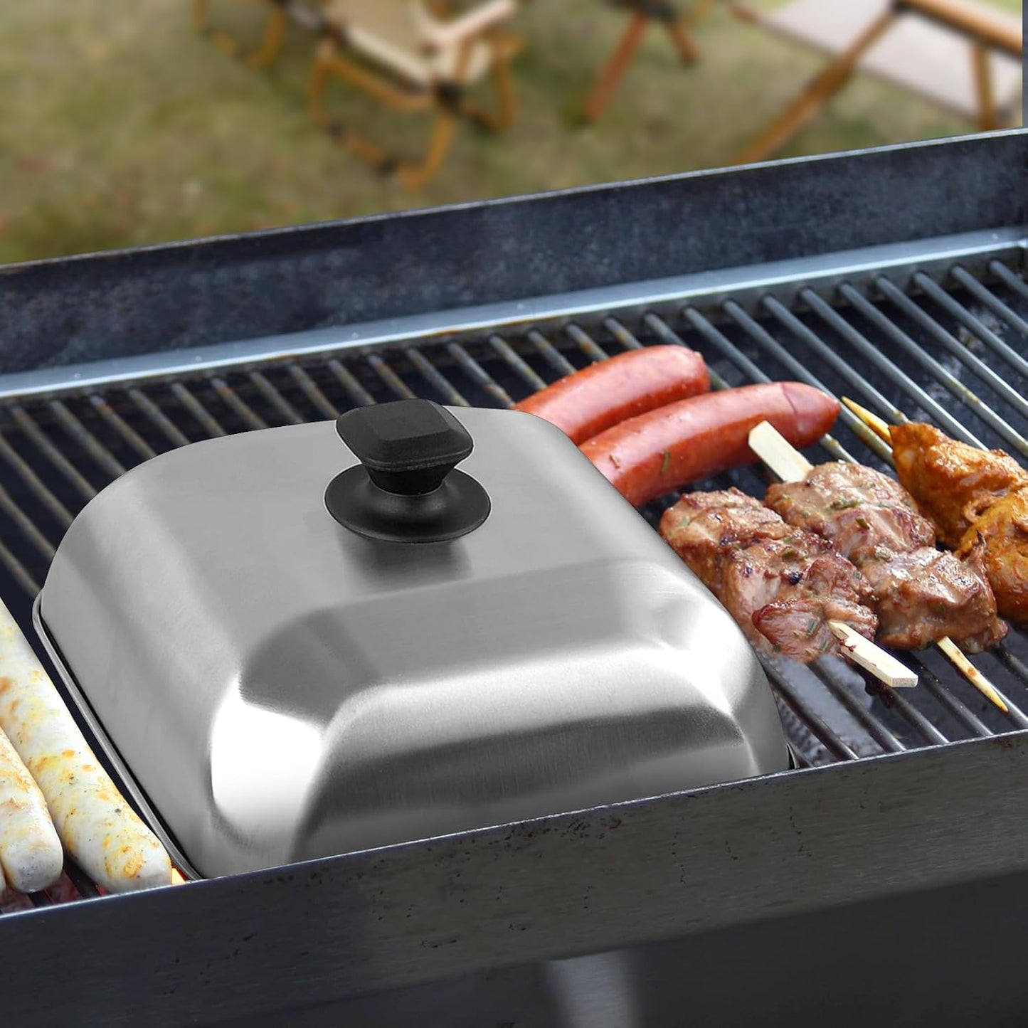 Accesorios cocina 3en1 pinzas madera bandeja acero inox