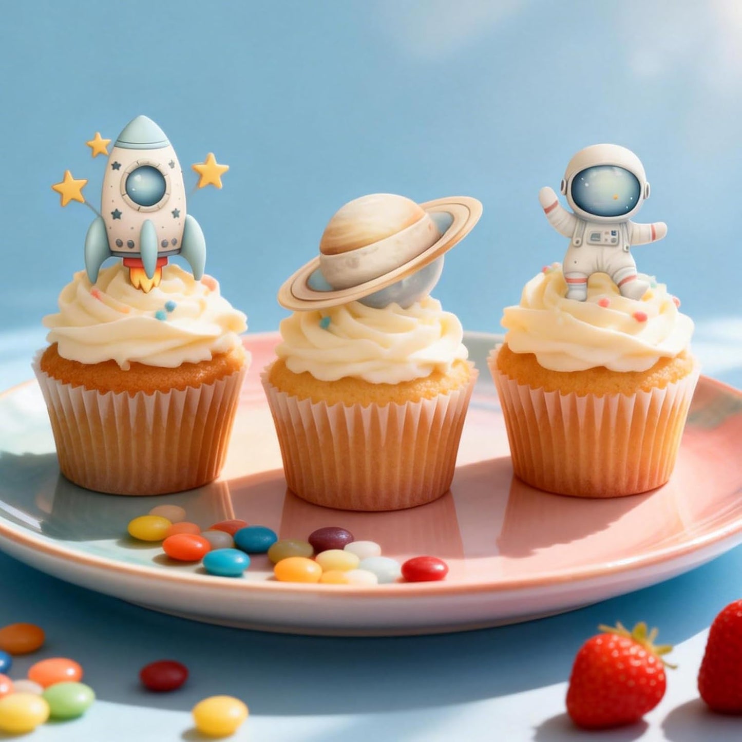 Molde silicona espacial fondant cupcakes pasteles mousse