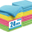 24 Pzas Paños Microfibra 12x12pulg Reutilizables Súper Absorbentes