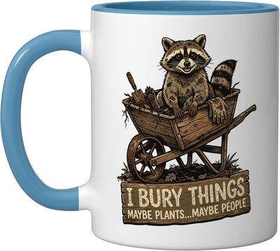 Taza Cerámica Jardín Ratoncito Azul/Blanco