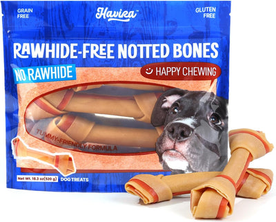 Hueso masticable perros sabor cacahuete 6-7pulg 7uds