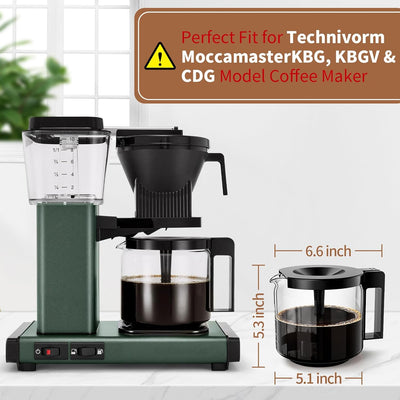 Cafetera de vidrio sin BPA para Technivorm 89830 Moccamaster