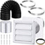 Kit ventilación secadora 4pulg conector manguera negro