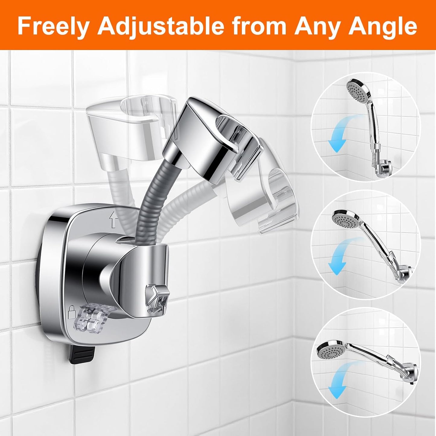 Soporte ducha ventosa brazo ajustable para baño cocina