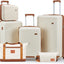 Set 3 Pzas Maleta Mano Rígida Expandible TSA Beige