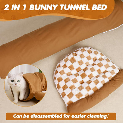 Cama túnel conejo 2en1 plegable lavable tapete extraible