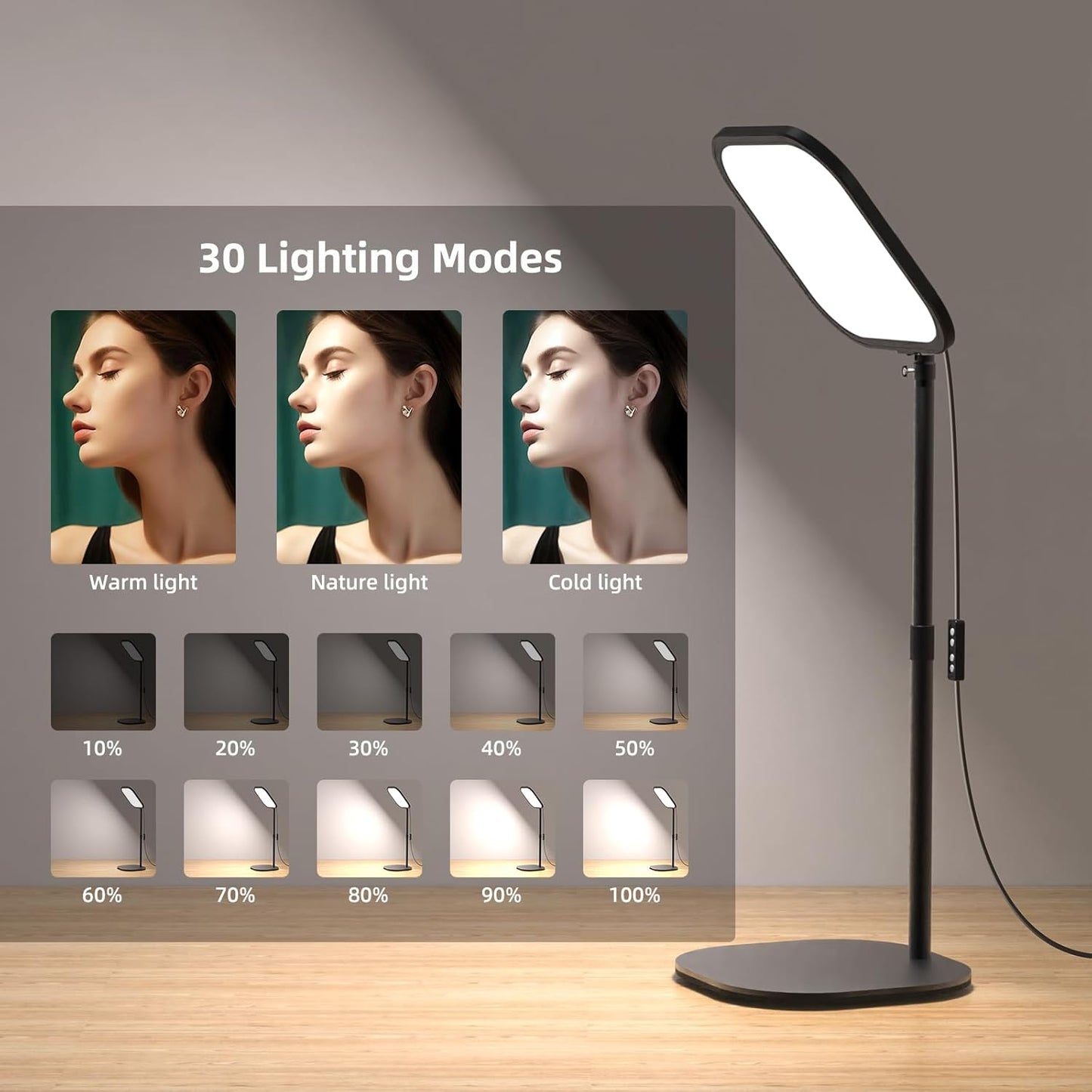 Luz anillo LED 10pulg para videoconferencia y escritorio