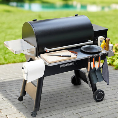 Estante acero inox para parrilla Traeger con organizador