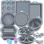 Juego de 51 moldes de silicona antiadherentes reutilizables