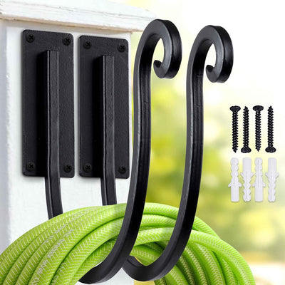 Soporte manguera jardín paquete 2 colgador pared resistente