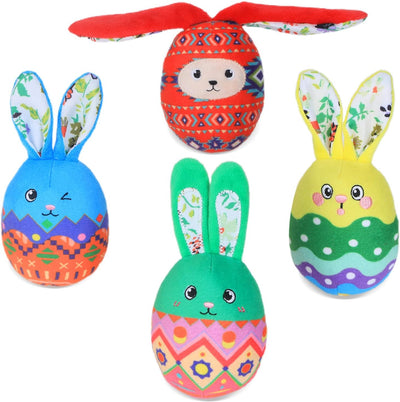 4 Pzas Huevos Pascua Perros Chirriantes Duraderos para Masticar