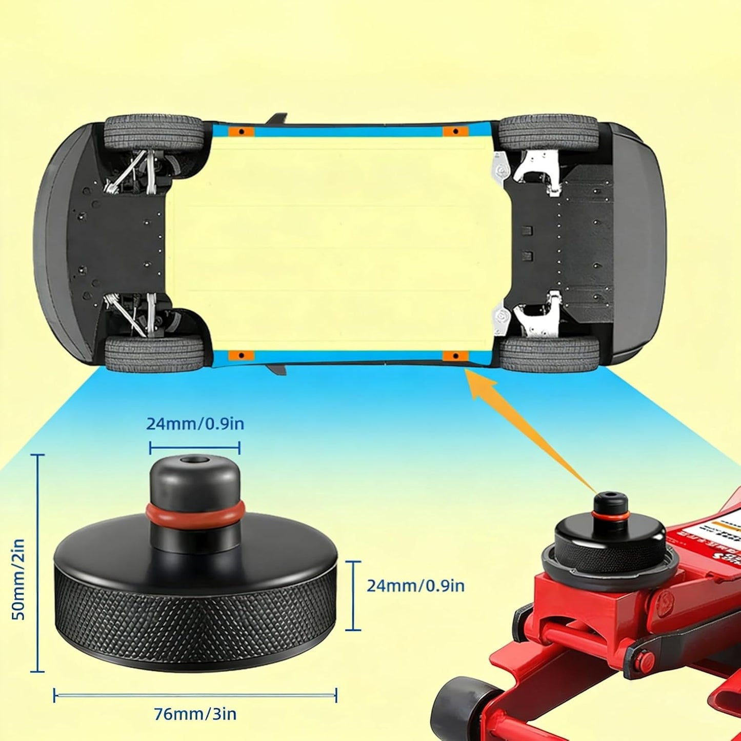 Kit elevación almohadillas gato Tesla 3/Y/S/X 2016-26