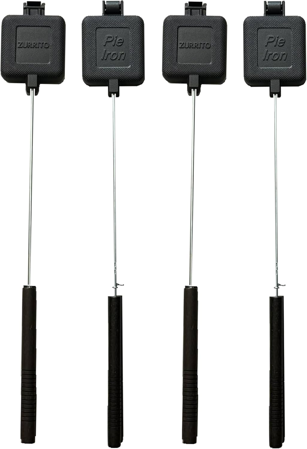 Set 4 Moldes Hierro Fundido Tartas Fogata 28pulg Campamento