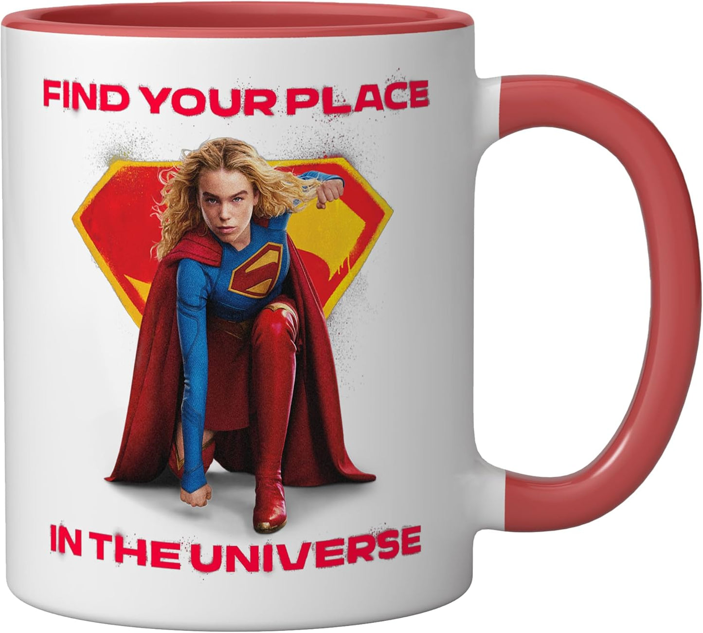 Taza cerámica Supergirl 2026 Find Your Place Crouch roja/blanca