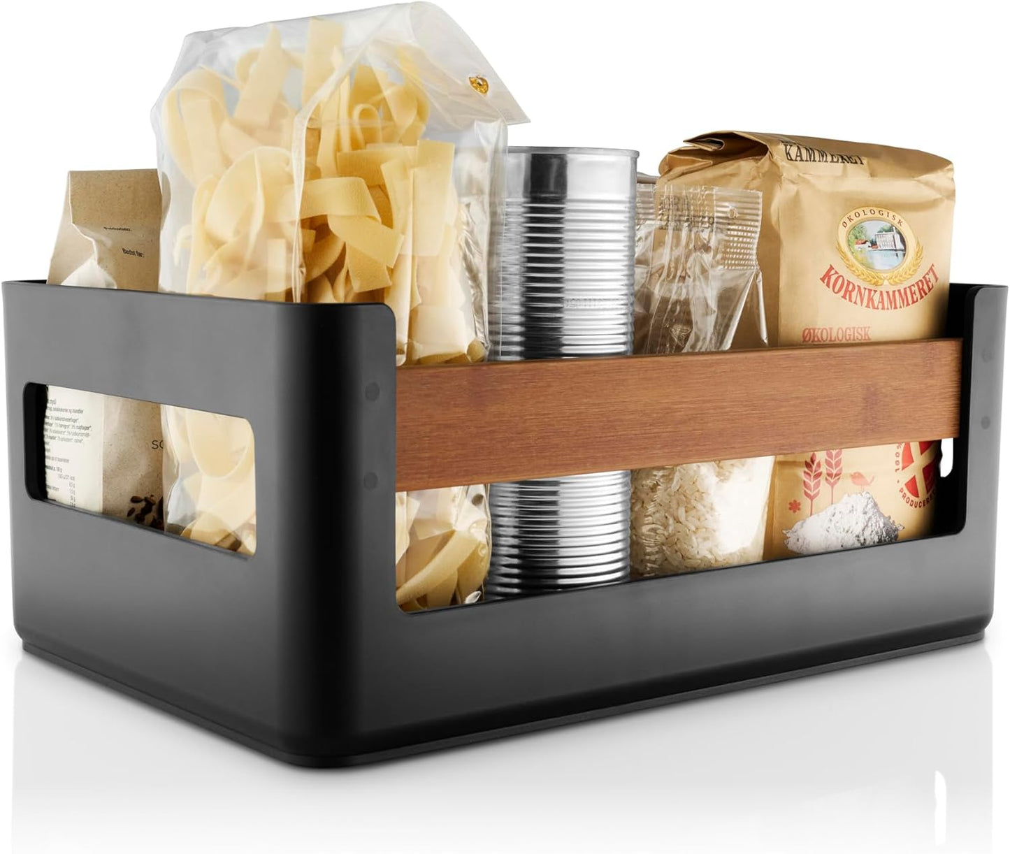 Cajón cocina bambú carbonizado plástico negro 14.82x10.53x6.24