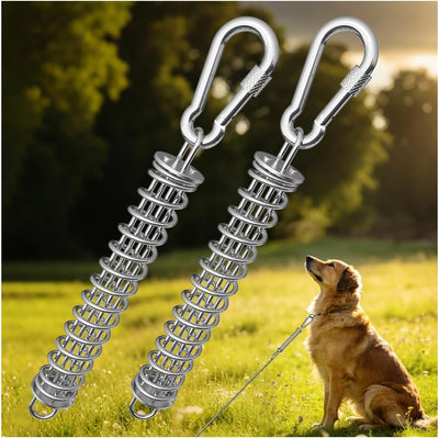 Amortiguador acero inox para amarre perro 2 cables