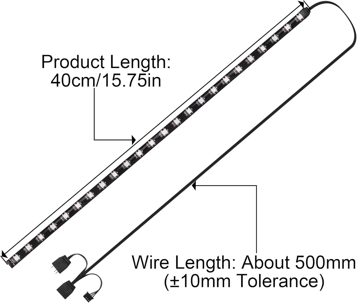Tira magnética ARGB LED 15.7pulg para caja PC 24 LED