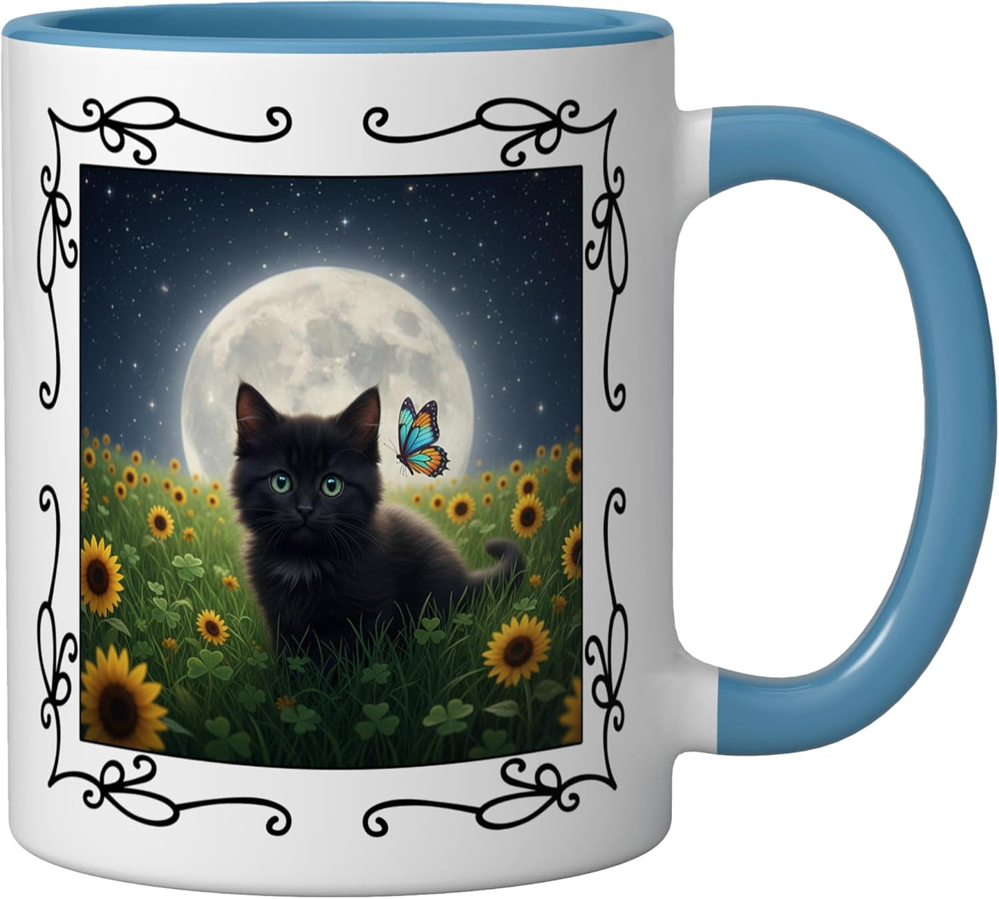 Taza Cerámica Estilo None Azul/Blanco