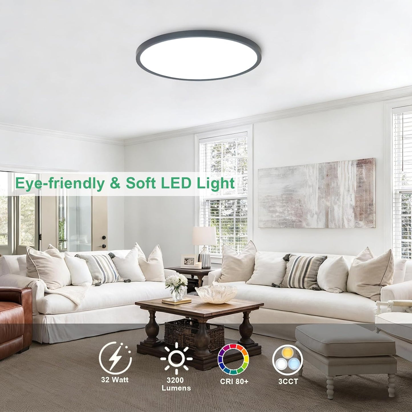 Lámpara LED techo empotrada dormitorio
